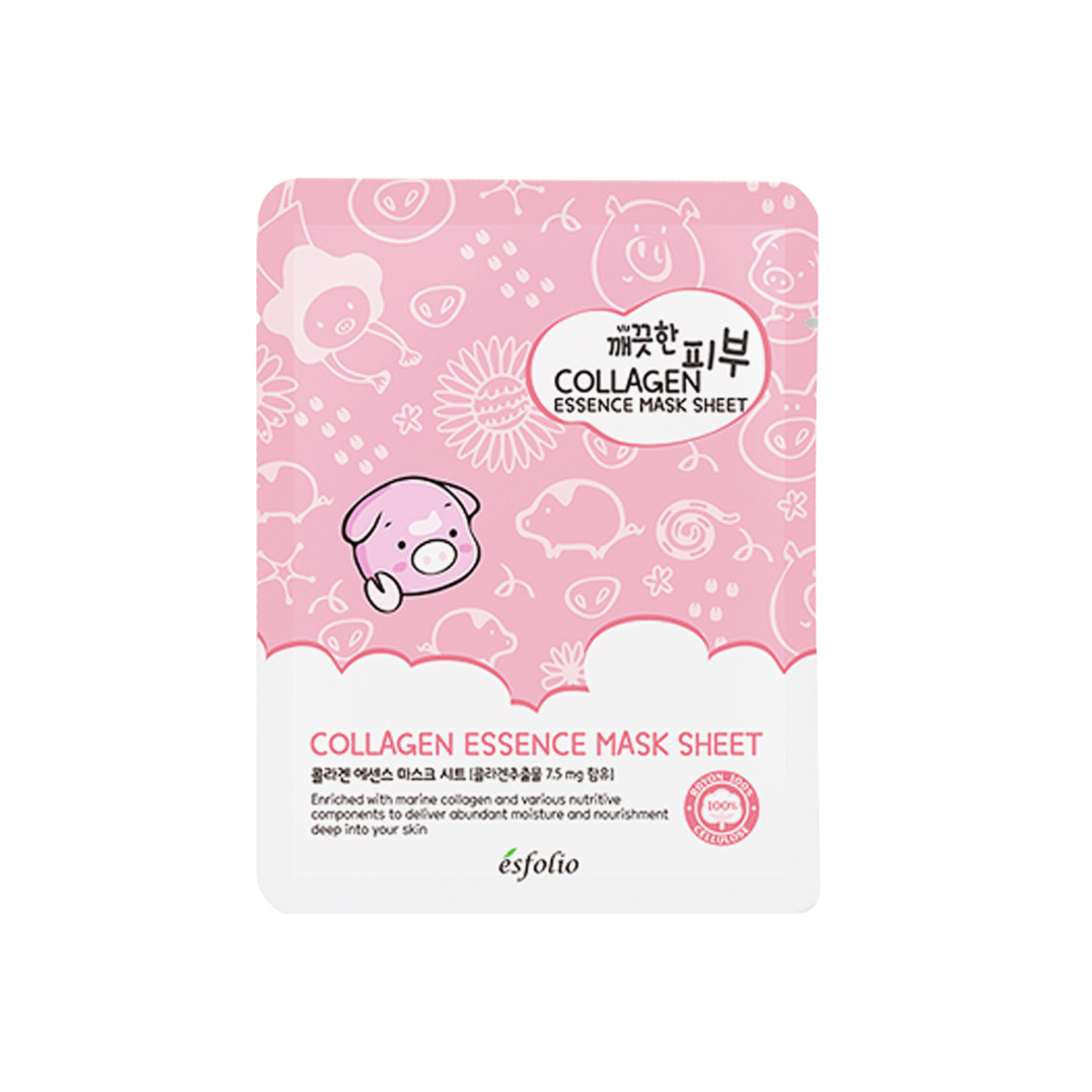 Esfolio Pure Skin Collagen Essence Mask Sheet NoMakeup Beauty