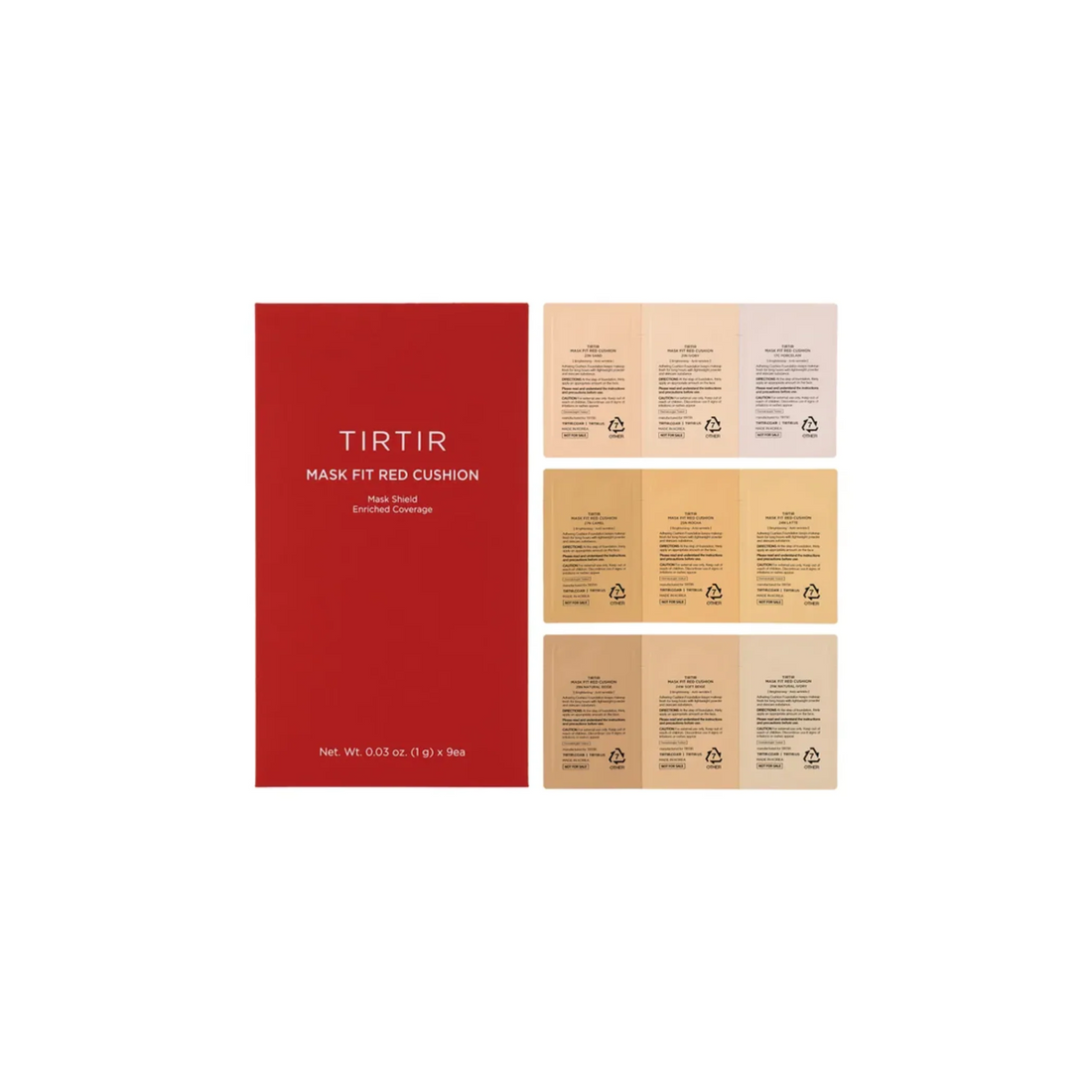 TIRTIR Mask Fit Red Cushion 9 Shade Trial Kit