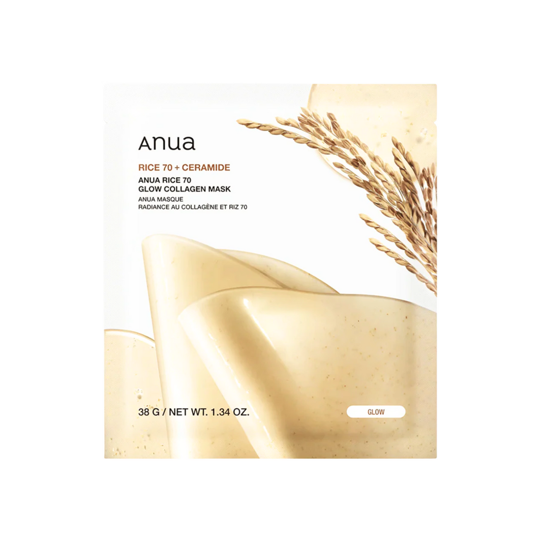 Anua Rice 70 Glow Collagen Mask