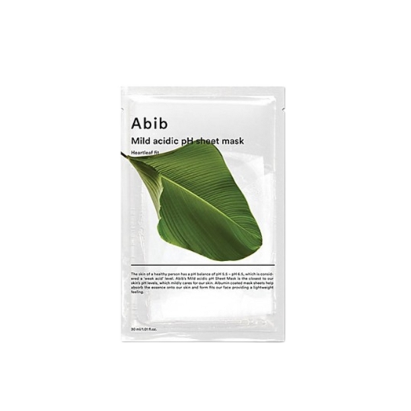ABIB Mild Acidic pH Sheet Mask Heartleaf Fit