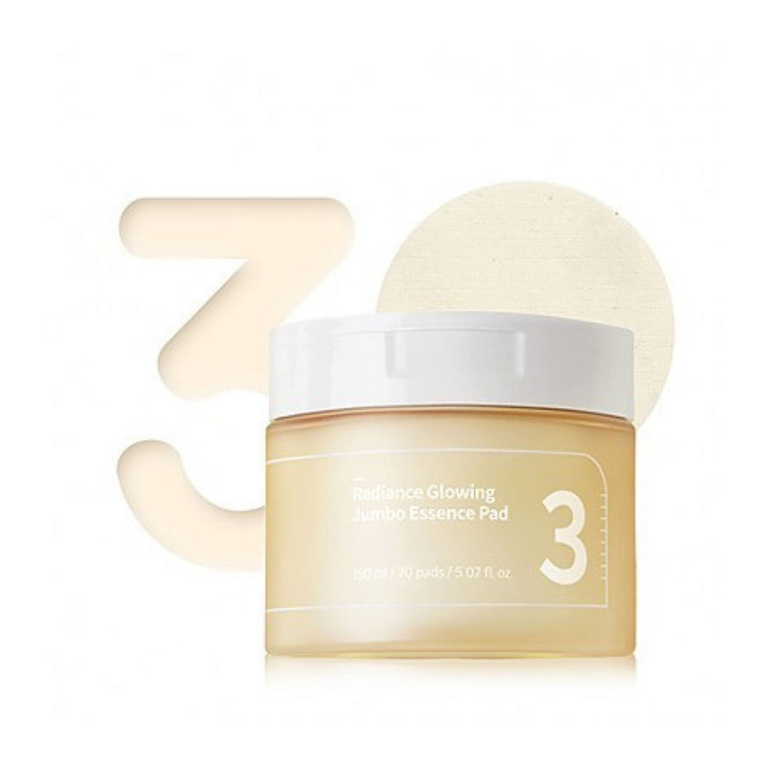 Numbuzin No.3 Radiance Glowing Jumbo Essence Pad (70pads)