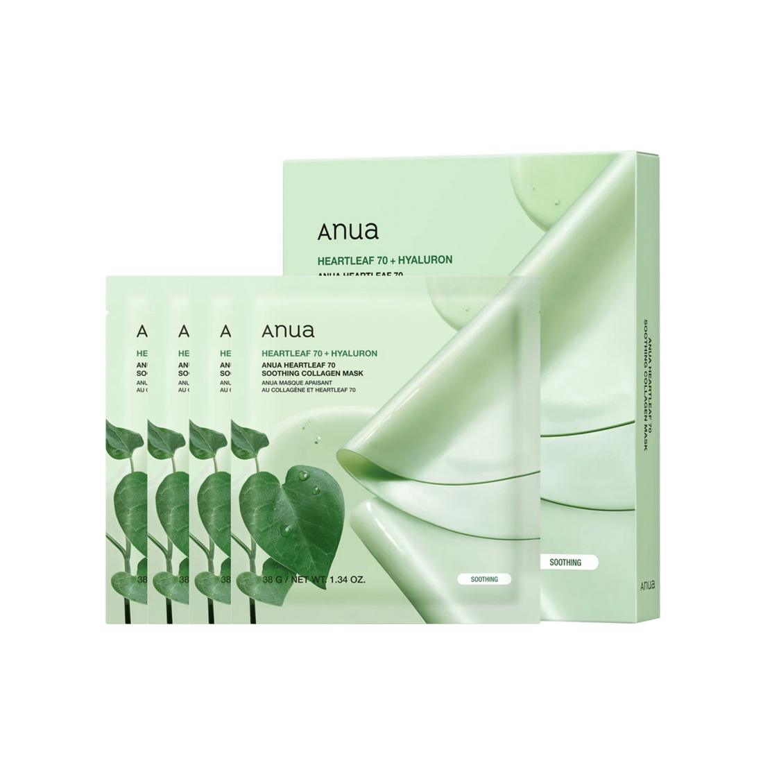 Anua Heartleaf 70 Soothing Collagen Mask (4ea)